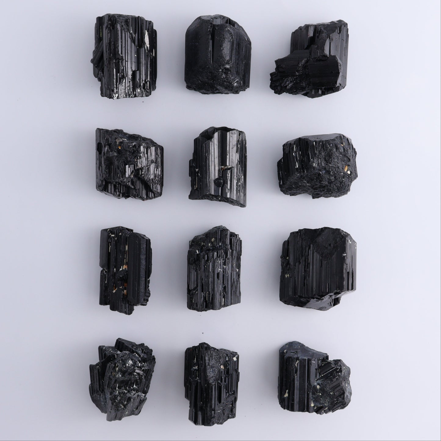 Black Tourmaline Roughs Set of 12 - Expert Wholesale and Supplier of Wholesale Crystals & Bulk Gemstones, ["Black Tourmaline","Madagascar","Rough","Tourmaline"]