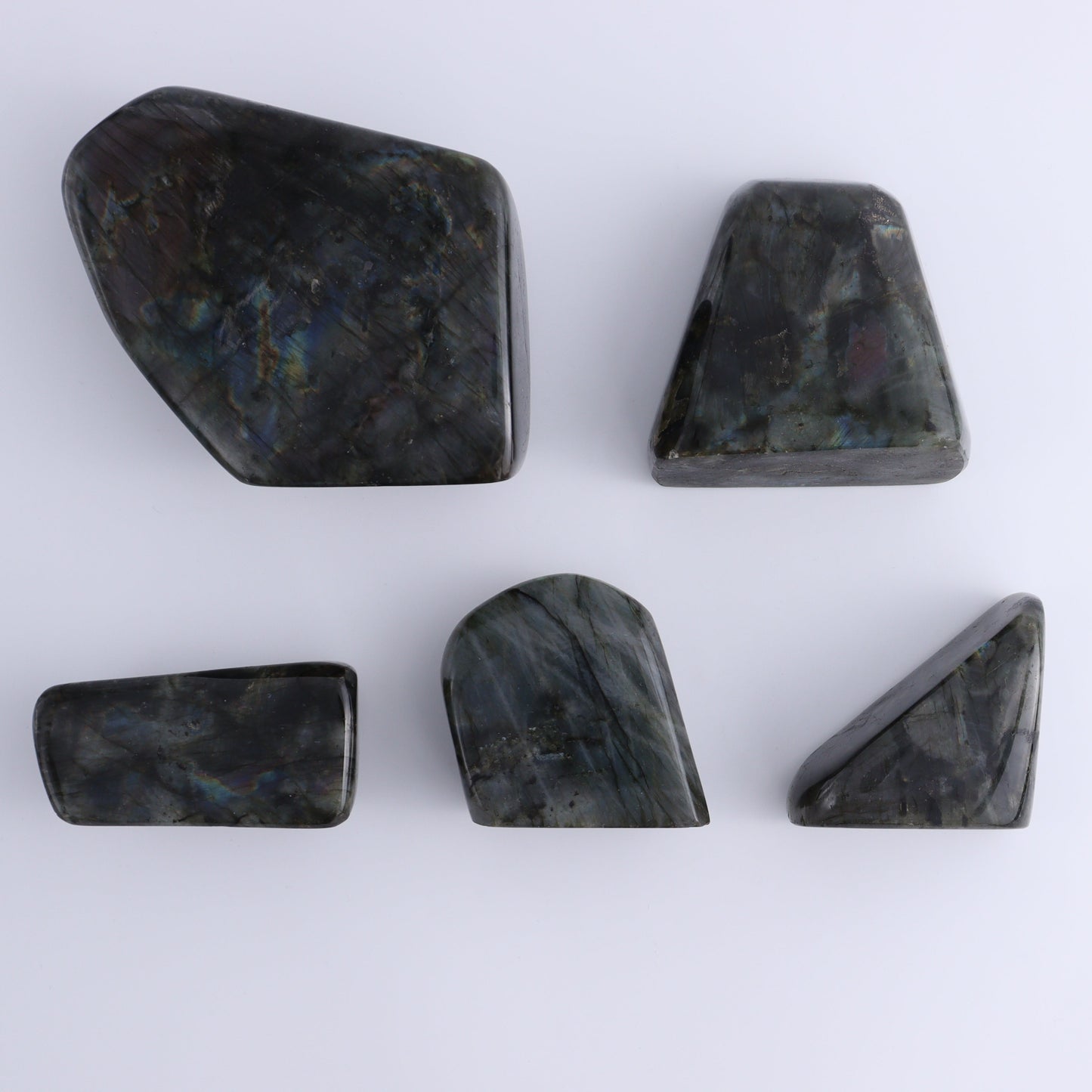 Labradorite Freeform Set of 5 - Expert Wholesale and Supplier of Wholesale Crystals & Bulk Gemstones, ["Freeforms","Labradorite","Madagascar"]