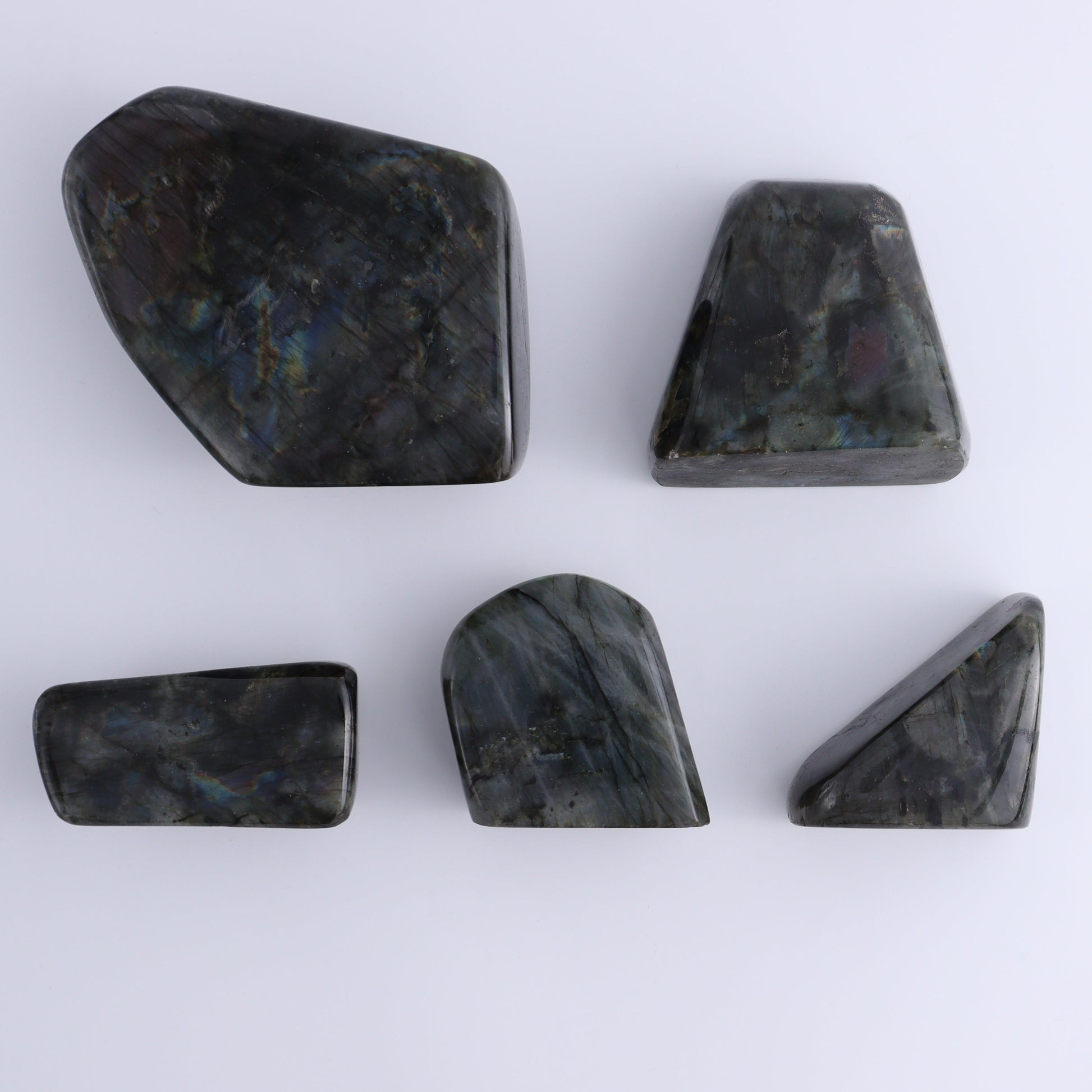 Labradorite Freeform Set of 5 - Expert Wholesale and Supplier of Wholesale Crystals & Bulk Gemstones, ["Freeforms","Labradorite","Madagascar"]