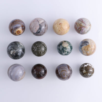 Ocean Jasper Spheres Set of 12
