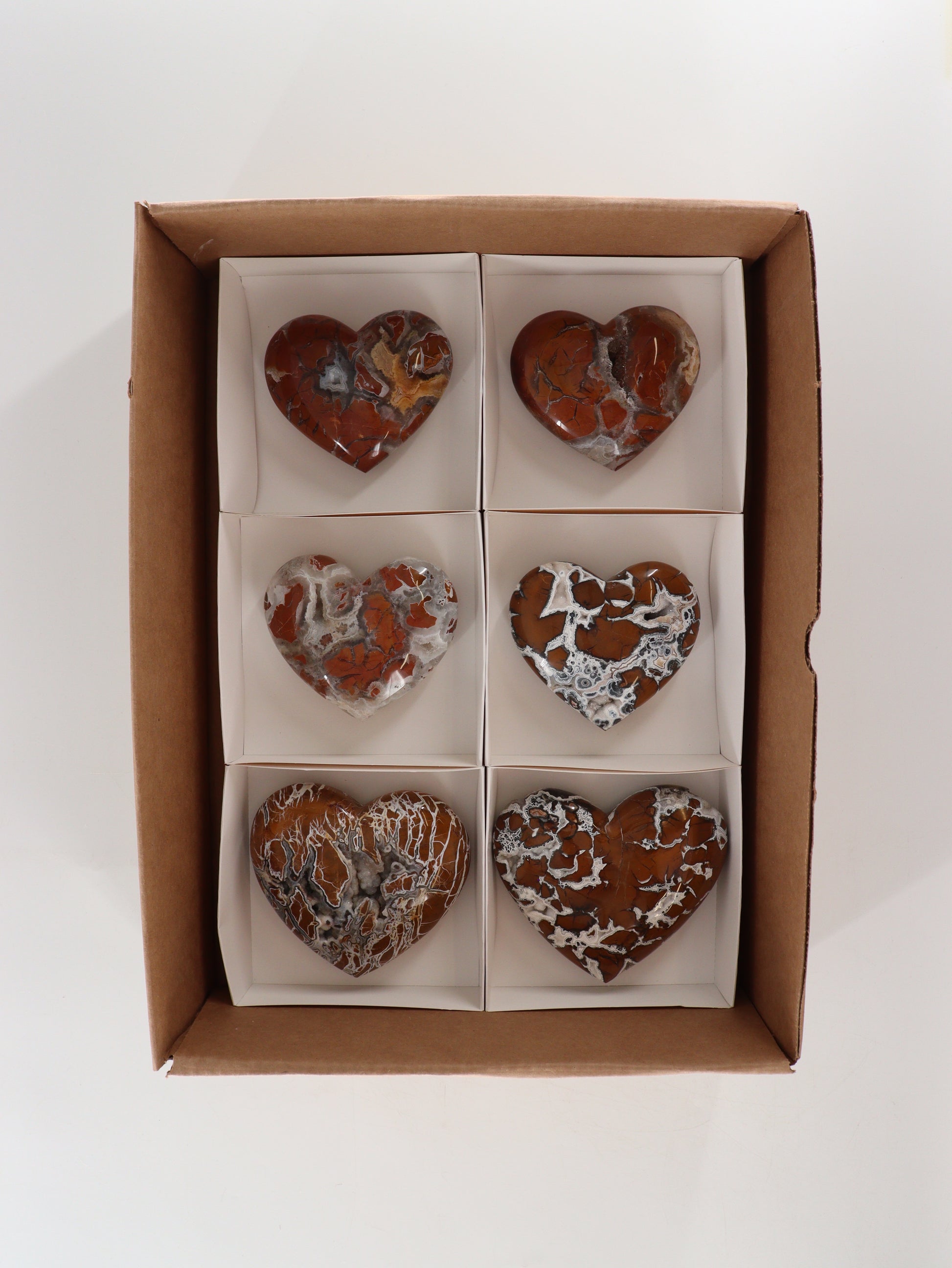 Brecciated Jasper Hearts Set of 6 - Expert Wholesale and Supplier of Wholesale Crystals & Bulk Gemstones, []