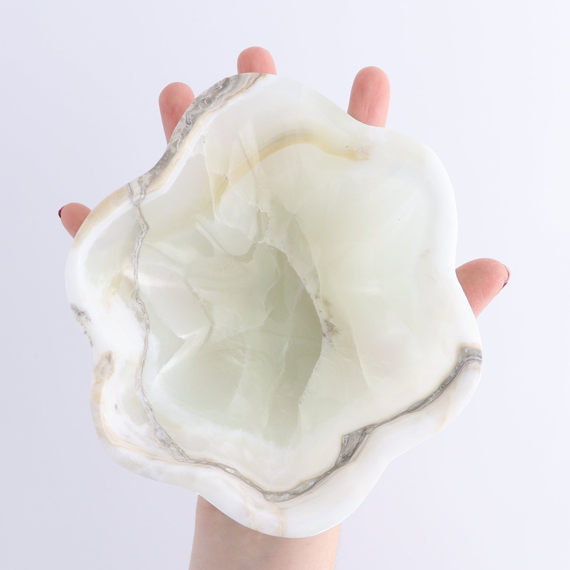 One Mexican Onyx/Calcite Green Irregular Bowl - Expert Wholesale and Supplier of Wholesale Crystals & Bulk Gemstones, ["bowl","Bowls","Calcite","Catalog Onyx","Decorative Dish","Mexico","onyx"]