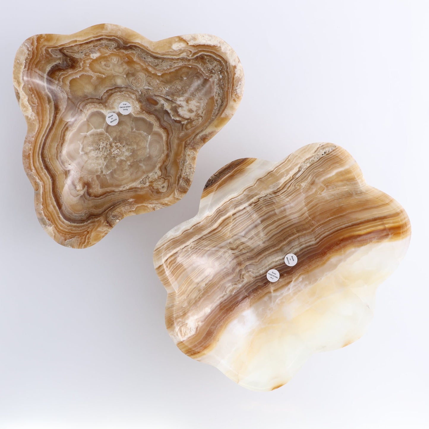 One Bowl Mexican Onyx/Calcite Honey Banding Polished