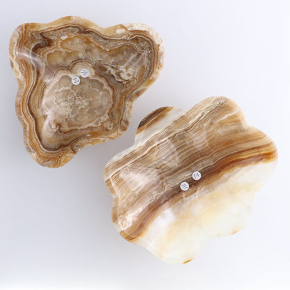One Bowl Mexican Onyx/Calcite Honey Banding Polished