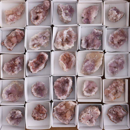 Pink Amethyst Flat of 30 - Expert Wholesale and Supplier of Wholesale Crystals & Bulk Gemstones, ["Amethyst","Pink Amethyst"]