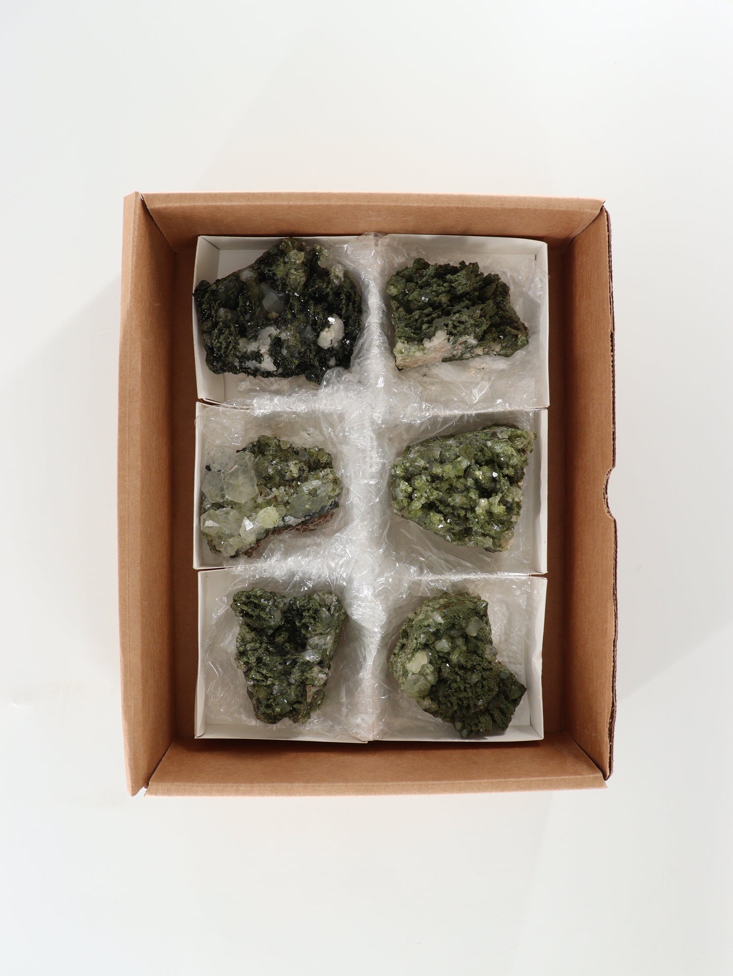 Epidote Flat Set of 6 - Expert Supplier of Wholesale Crystals & Bulk Gemstones