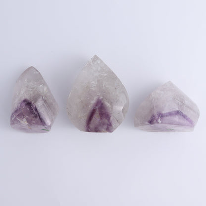 Imperfect Amethyst Flames Set of 3 - Expert Wholesale and Supplier of Wholesale Crystals & Bulk Gemstones, ["Amethyst","Brazil","flames"]