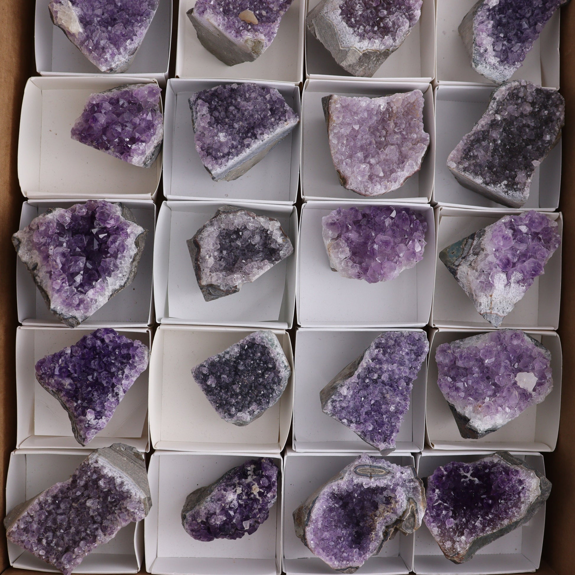 Amethyst Cut Bases Set of 24 - Expert Wholesale and Supplier of Wholesale Crystals & Bulk Gemstones, ["Amethyst","Cut Base","Freeforms"]