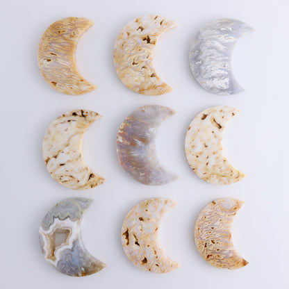 Agate Moons Set of 9 - Expert Wholesale and Supplier of Wholesale Crystals & Bulk Gemstones, ["Agate","moons"]