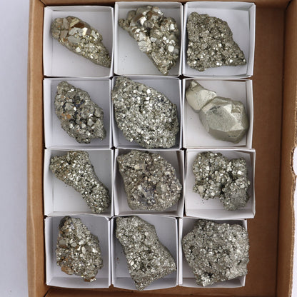 Pyrite Clusters Set of 12