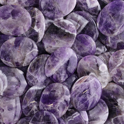 One Amethyst Flat Palm Stone - Expert Wholesale and Supplier of Wholesale Crystals & Bulk Gemstones, ["Amethyst","Palm Stones"]