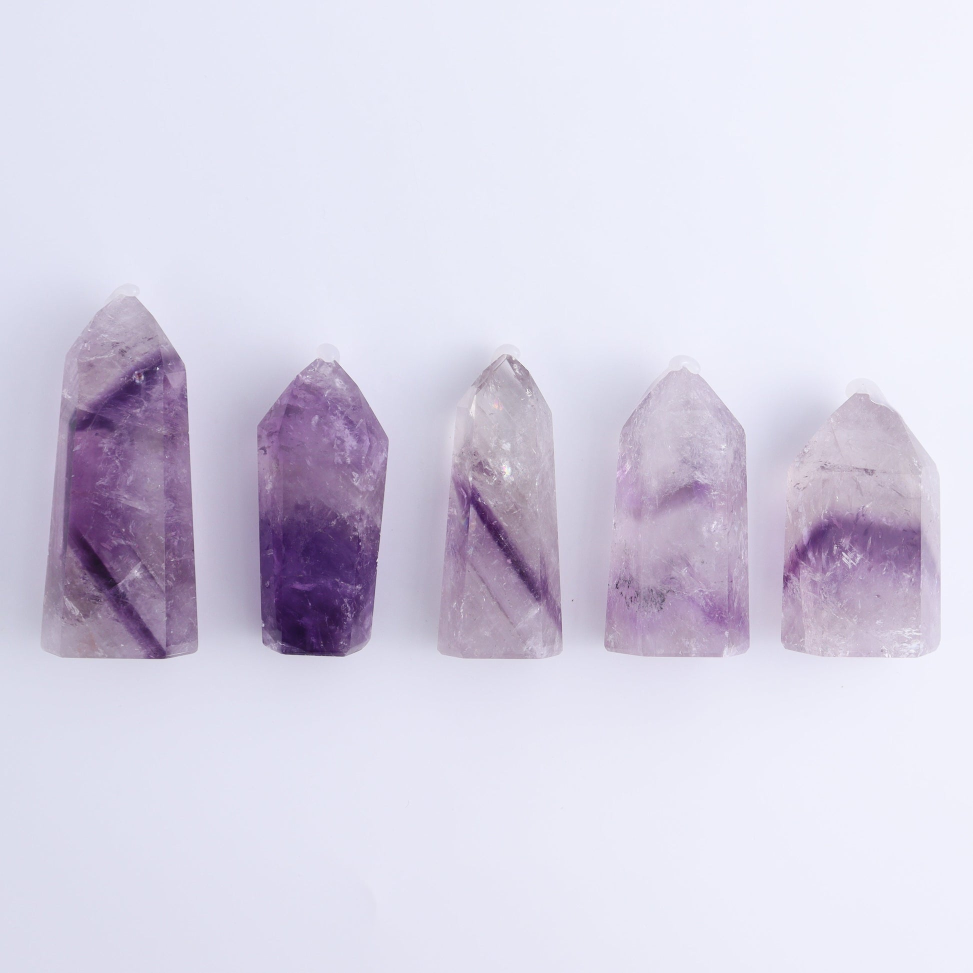 Amethyst Towers Set of 5 - Expert Wholesale and Supplier of Wholesale Crystals & Bulk Gemstones, ["Amethyst","Brazil","Towers"]