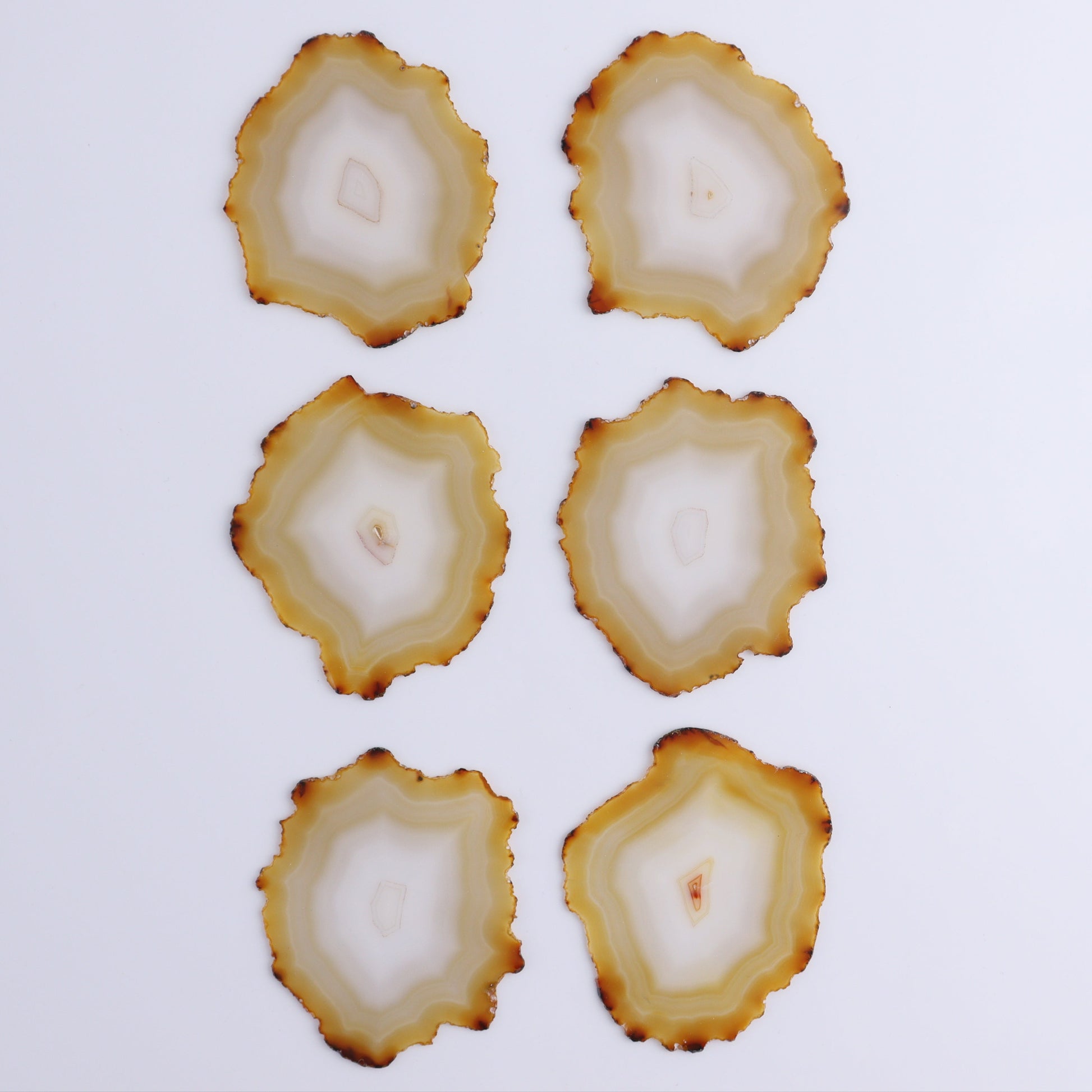 Iris Agate Slices Set of 6 - Expert Wholesale and Supplier of Wholesale Crystals & Bulk Gemstones, ["Agate","Iris Agate","Slices and Slabs"]