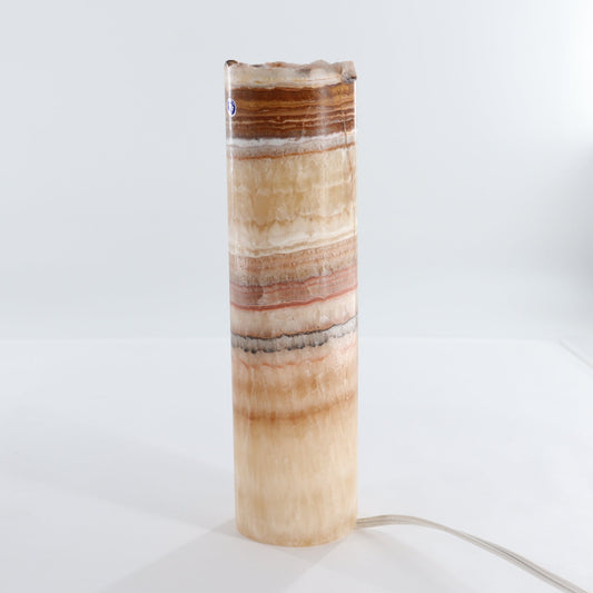 One 12" Green & Honey Mix Rough Top Onyx Lamp Blind