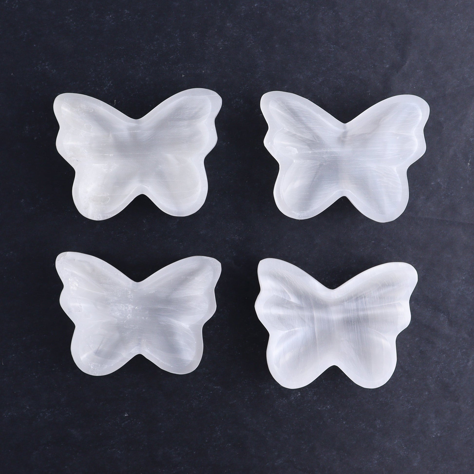 One Selenite (Satin Spar) Butterfly Bowl - Expert Wholesale and Supplier of Wholesale Crystals & Bulk Gemstones, ["Bowls","Butterfly","Morocco","Selenite"]