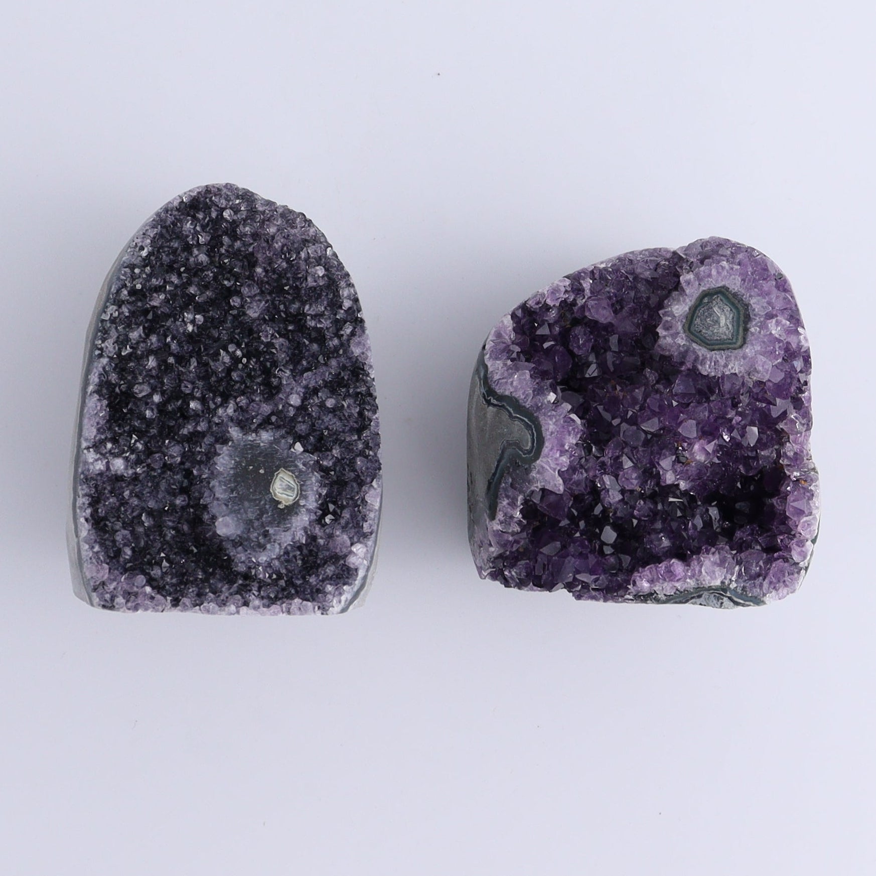 Uruguay Amethyst Cut Base Set of 6 - Expert Wholesale and Supplier of Wholesale Crystals & Bulk Gemstones, ["Amethyst","Cut Base","Uruguay"]