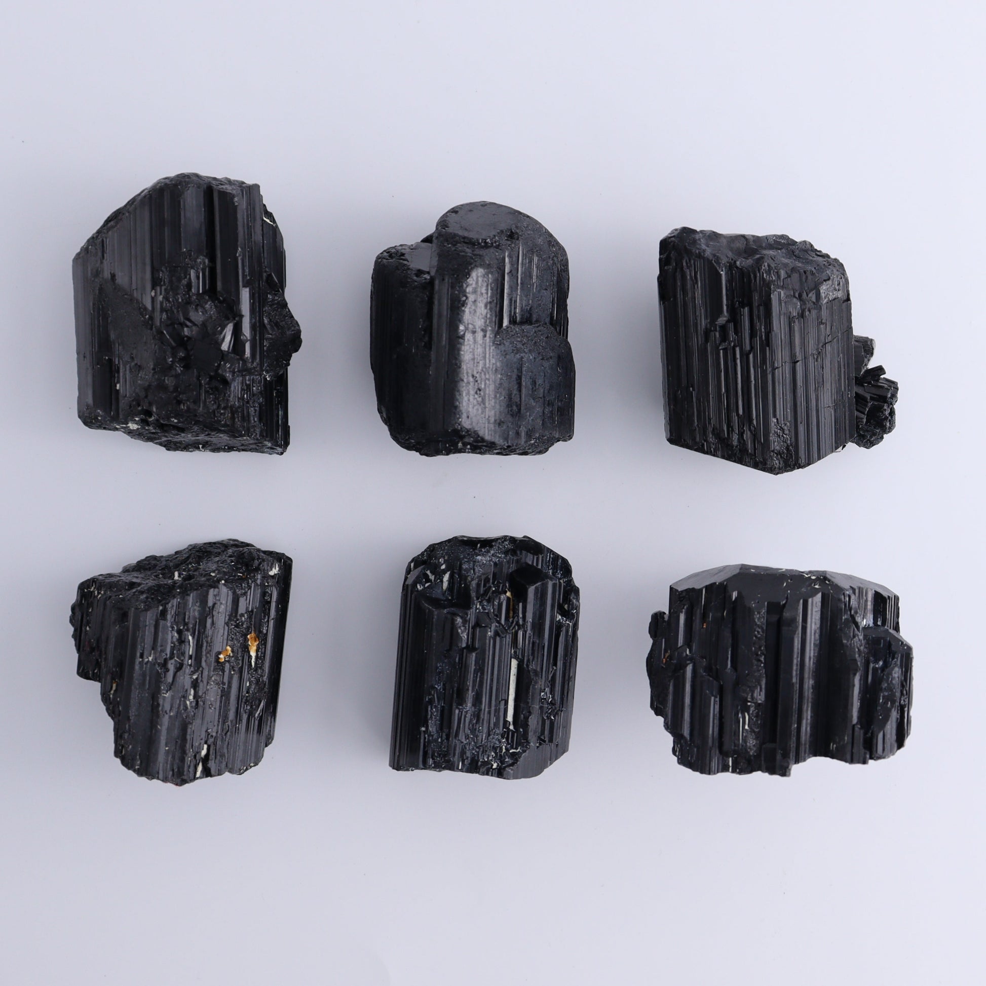 Black Tourmaline Roughs Set of 12 - Expert Wholesale and Supplier of Wholesale Crystals & Bulk Gemstones, ["Black Tourmaline","Madagascar","Rough","Tourmaline"]