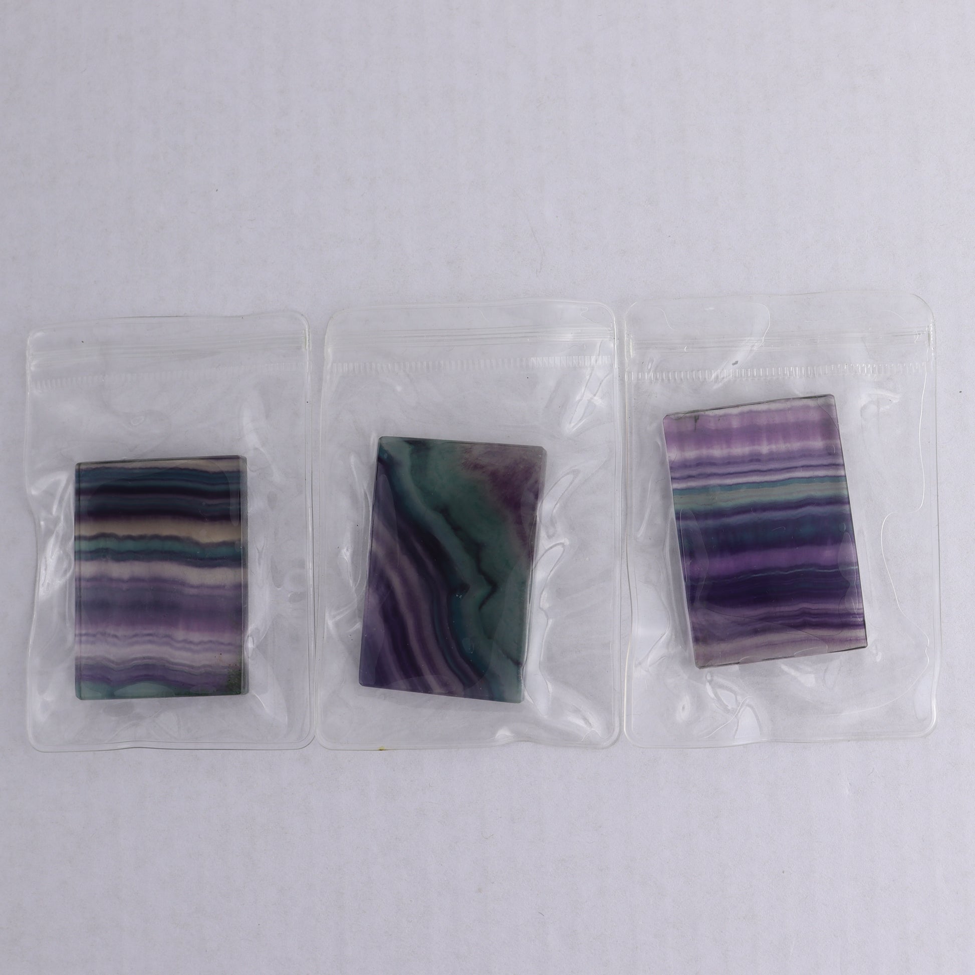 Fluorite Mini Slab Set of 8 - Expert Wholesale and Supplier of Wholesale Crystals & Bulk Gemstones, ["China","Fluorite","Rectangle"]