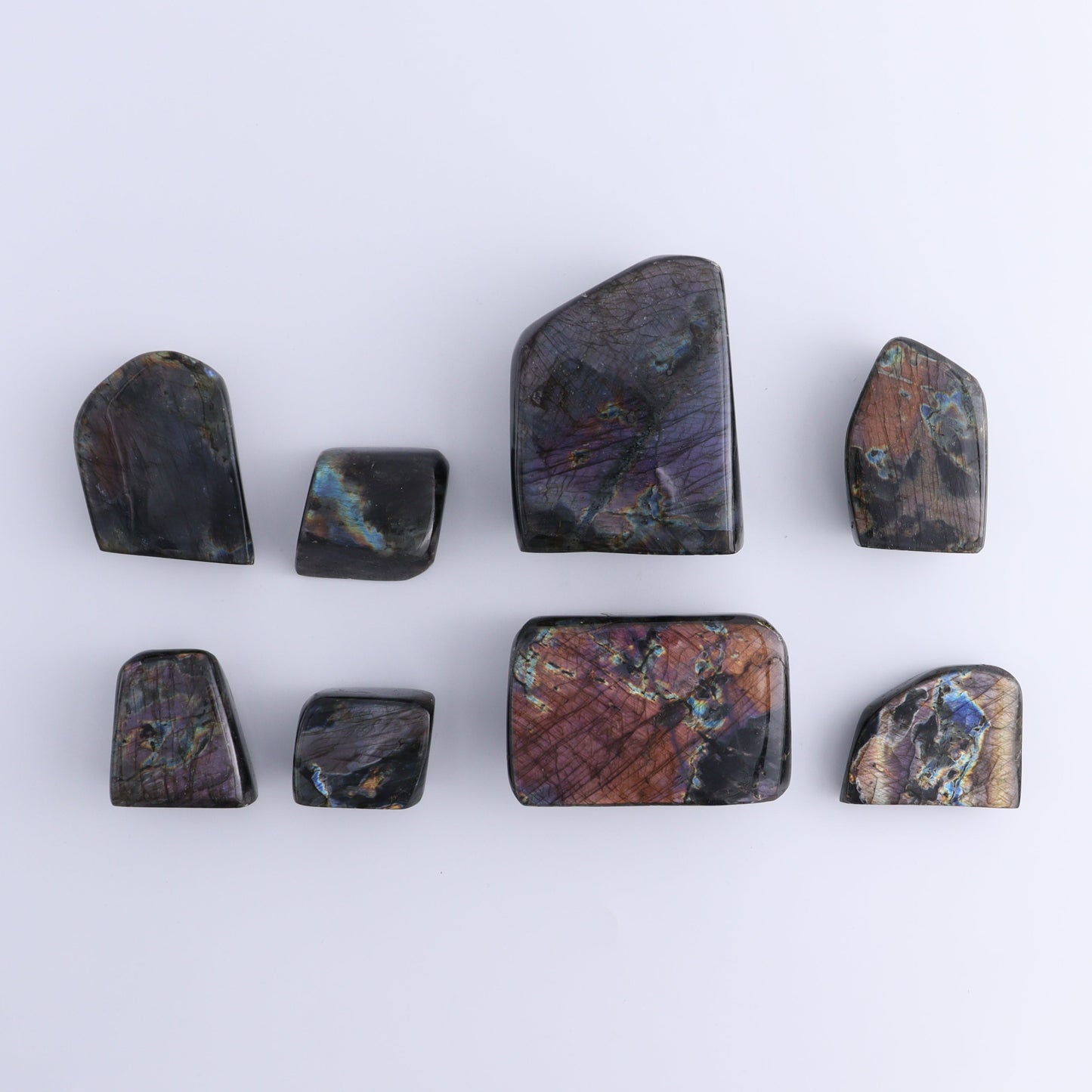 Labradorite Freeform Set of 8 - Expert Wholesale and Supplier of Wholesale Crystals & Bulk Gemstones, ["Freeforms","Labradorite","Madagascar"]