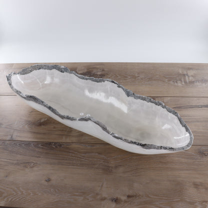 Mexican Onyx/Calcite Canoe Bowl - Expert Wholesale and Supplier of Wholesale Crystals & Bulk Gemstones, ["Bowls","Calcite","canoe","Mexico","onyx"]