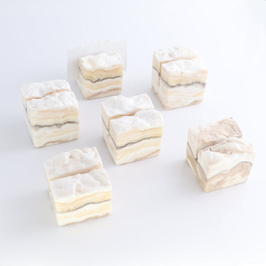 One Card Holder Mexican Onyx/Calcite Zebra