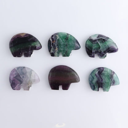 Fluorite Bears set of 6