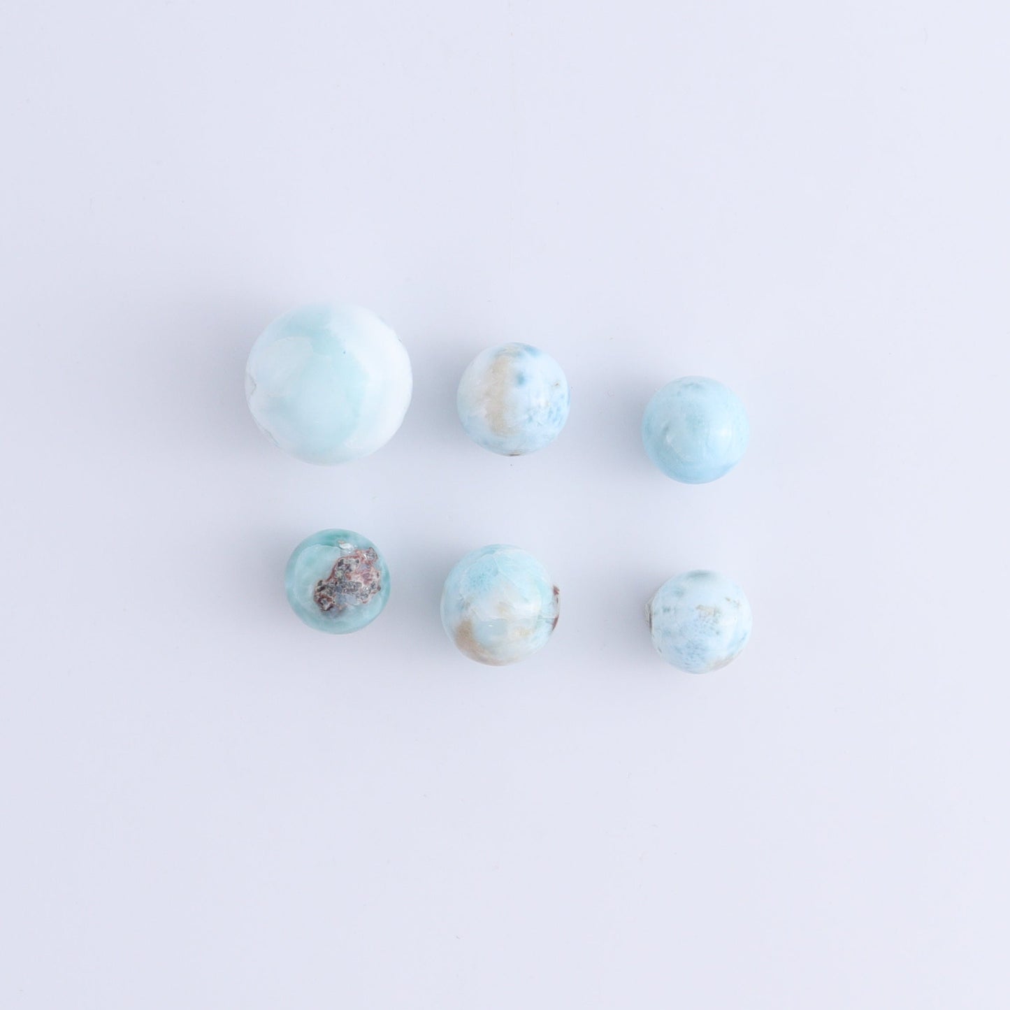Larmiar Spheres Set of 12 - Expert Wholesale and Supplier of Wholesale Crystals & Bulk Gemstones, ["Larimar","Spheres"]