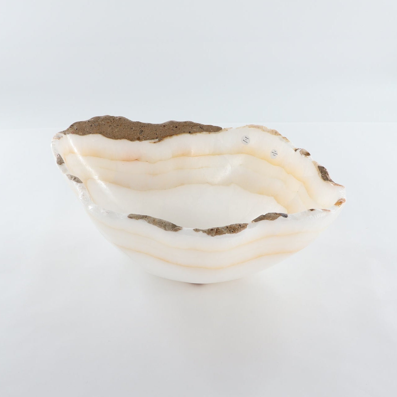 Mexican Onyx/Calcite Bowl (L) 15" x (W) 11" x (H) 5"