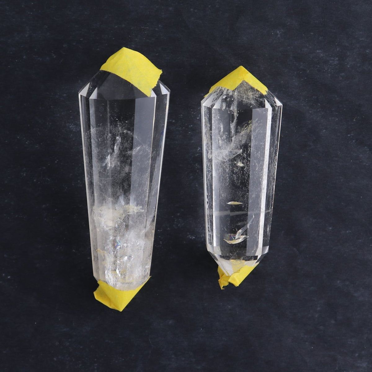Quartz Faceted Double Points Set of 6