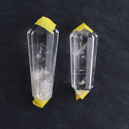 Quartz Faceted Double Points Set of 6