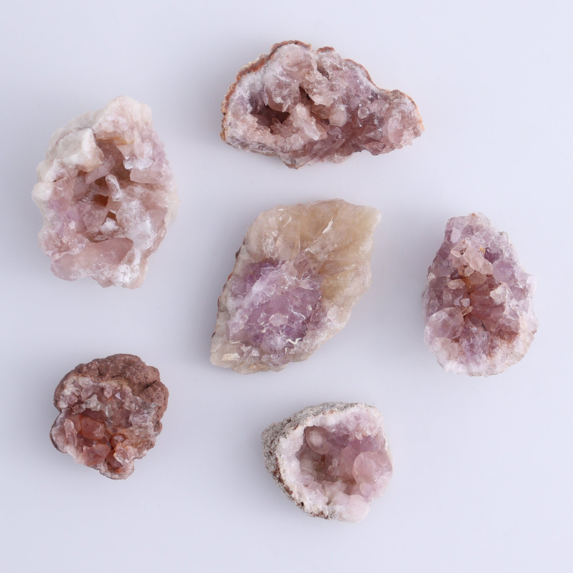 Pink Amethyst Flat of 30 - Expert Wholesale and Supplier of Wholesale Crystals & Bulk Gemstones, ["Amethyst","Pink Amethyst"]