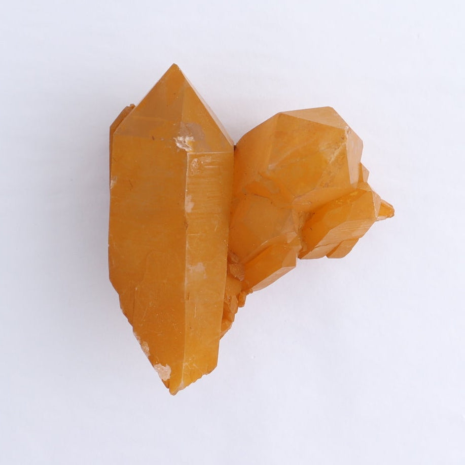 Tangerine Quartz Clusters Set of 4