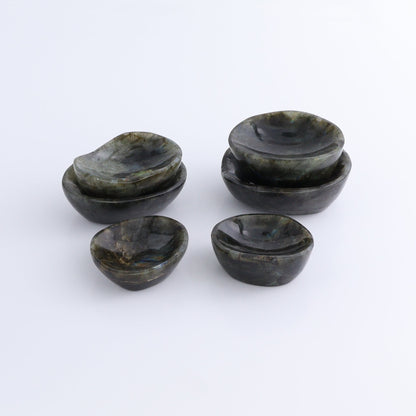 Labradorite Bowls Set of 6 - Expert Wholesale and Supplier of Wholesale Crystals & Bulk Gemstones, ["Bowls","Labradorite","Madagascar"]
