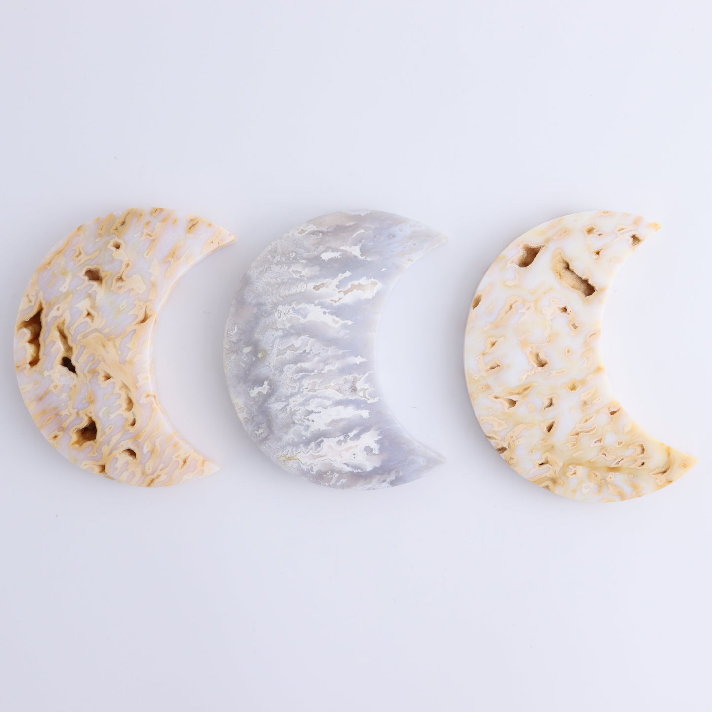 Agate Moons Set of 9 - Expert Wholesale and Supplier of Wholesale Crystals & Bulk Gemstones, ["Agate","moons"]