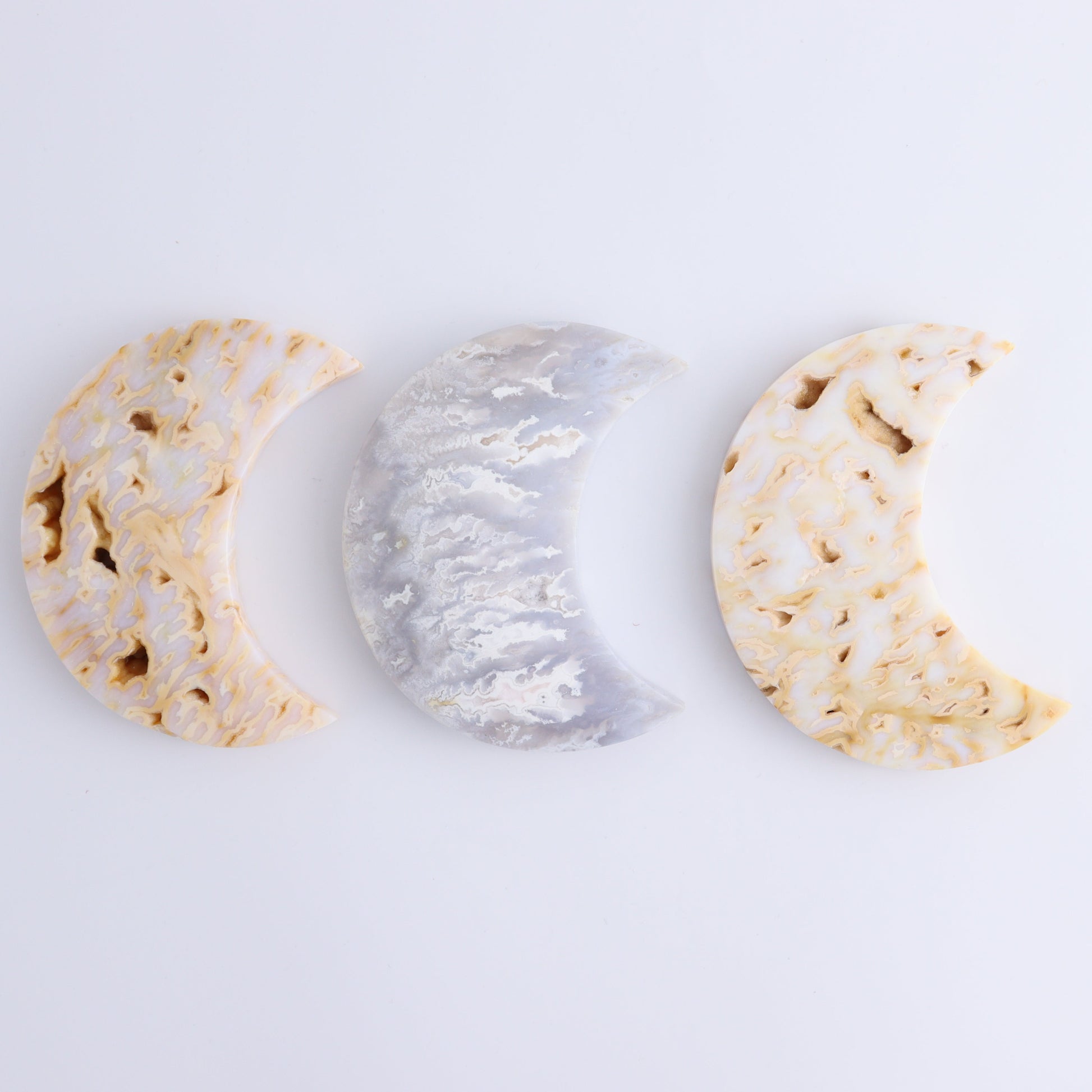Agate Moons Set of 9 - Expert Wholesale and Supplier of Wholesale Crystals & Bulk Gemstones, ["Agate","moons"]