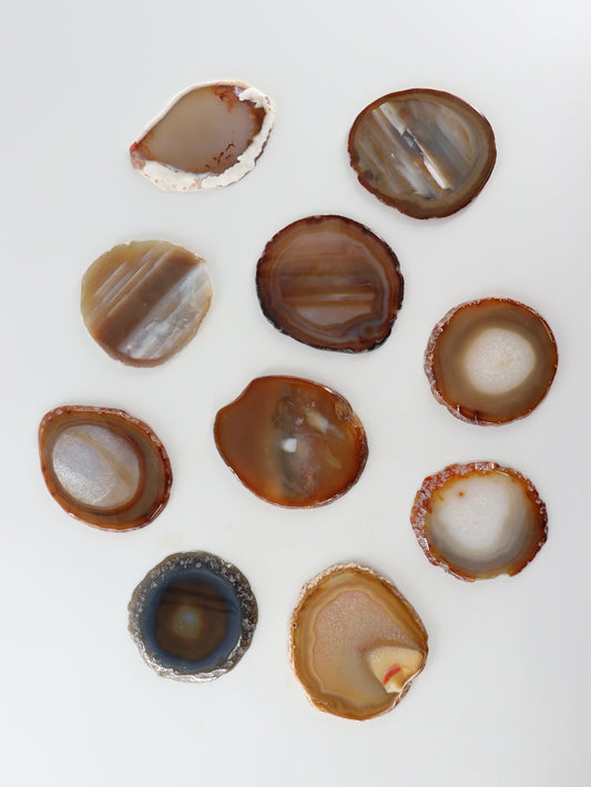 Agate Slices and Slabs Set of 10 - Expert Supplier of Wholesale Crystals & Bulk Gemstones