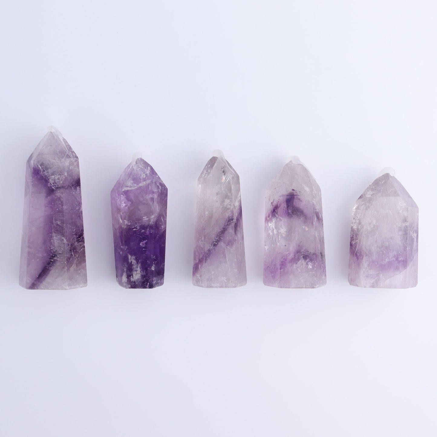 Amethyst Towers Set of 5 - Expert Wholesale and Supplier of Wholesale Crystals & Bulk Gemstones, ["Amethyst","Brazil","Towers"]
