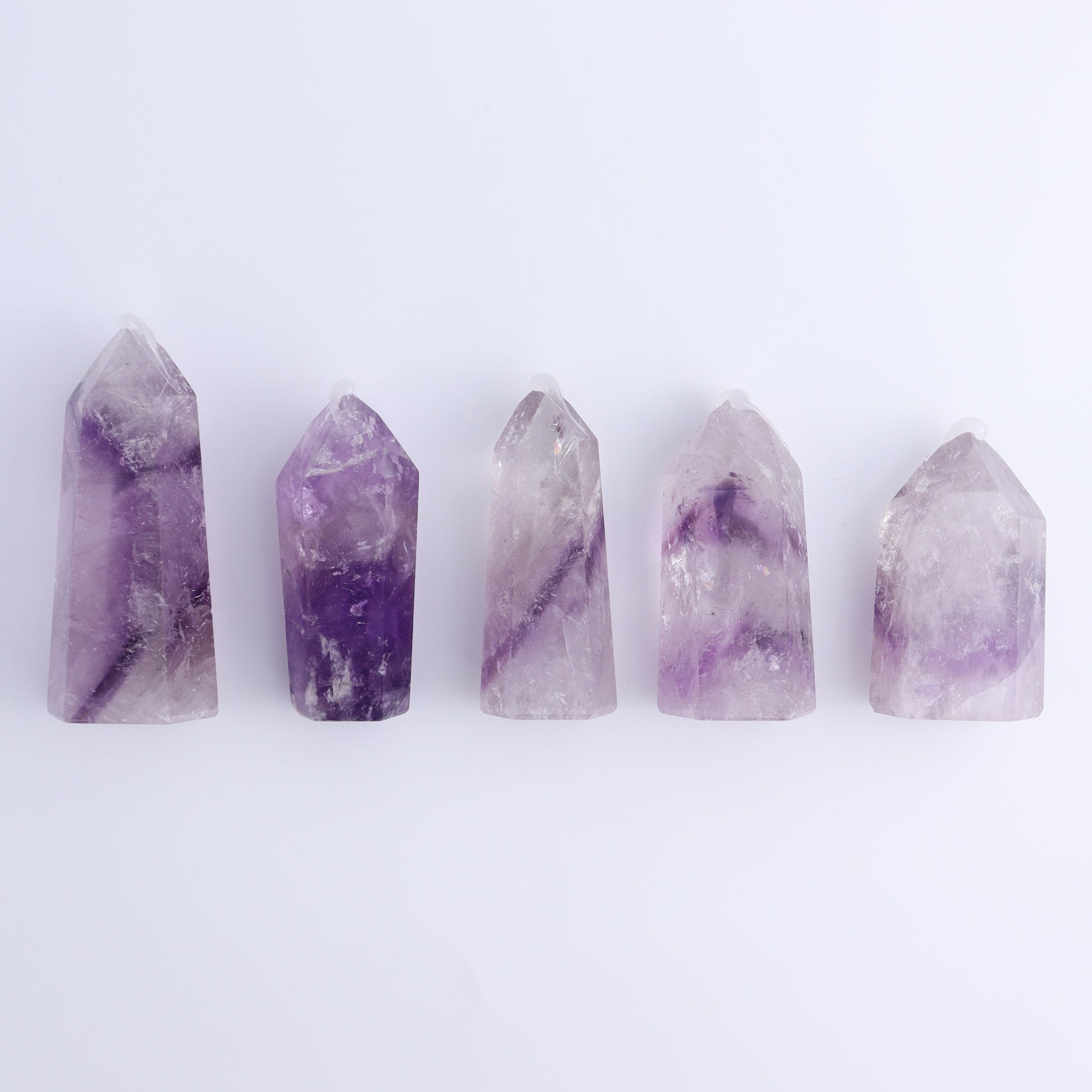 Amethyst Towers Set of 5 - Expert Wholesale and Supplier of Wholesale Crystals & Bulk Gemstones, ["Amethyst","Brazil","Towers"]