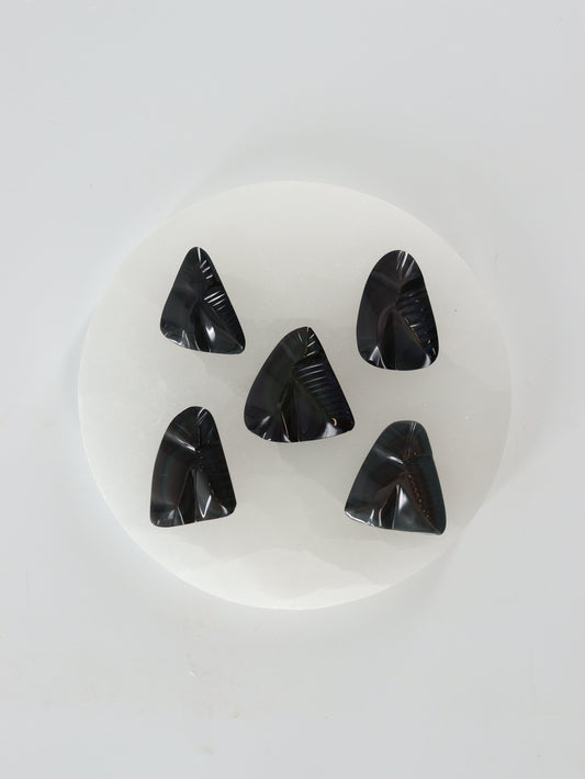 Rainbow Obsidian Carvings Set of 5