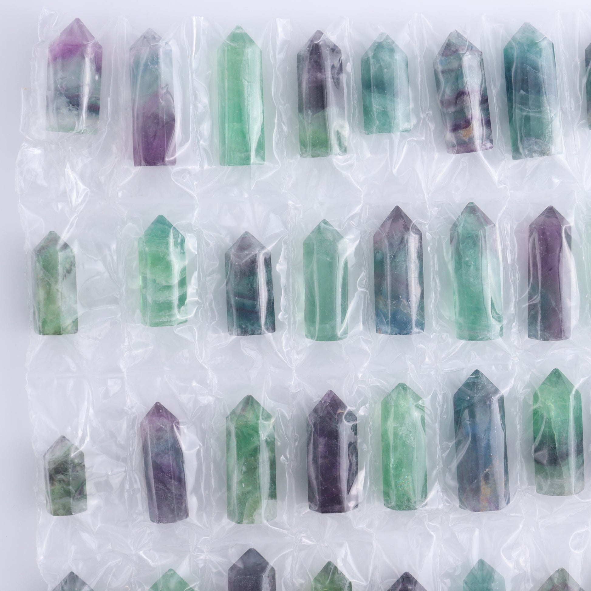 Fluorite Towers Pack of 36 - Expert Wholesale and Supplier of Wholesale Crystals & Bulk Gemstones, ["China","Fluorite","Towers"]