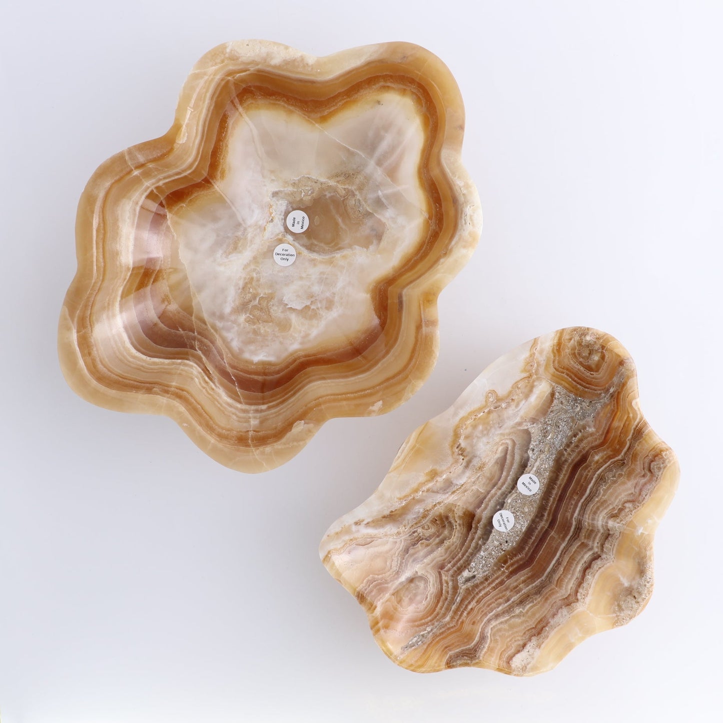 One Bowl Mexican Onyx/Calcite Honey Banding Polished