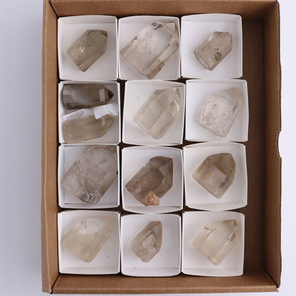 Smoky Quartz Towers Set of 13 - Expert Wholesale and Supplier of Wholesale Crystals & Bulk Gemstones, ["Points","Quartz","Smoky Quartz","Towers"]