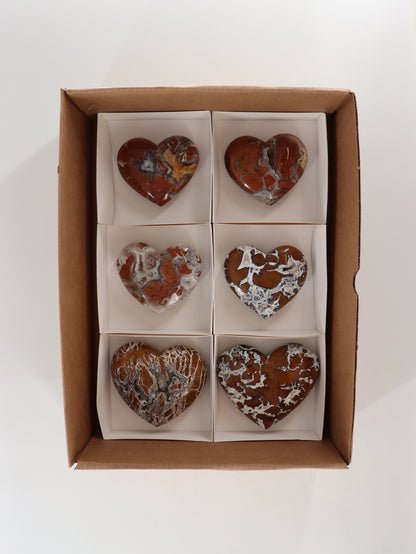Brecciated Jasper Hearts Set of 6 - Expert Wholesale and Supplier of Wholesale Crystals & Bulk Gemstones, []