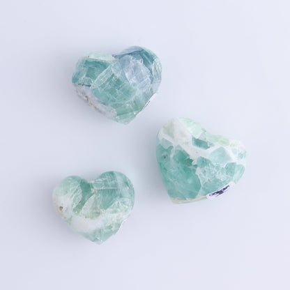 Fluorite Hearts Set of 7 - Expert Wholesale and Supplier of Wholesale Crystals & Bulk Gemstones, ["Fluorite","Hearts","Mexico"]