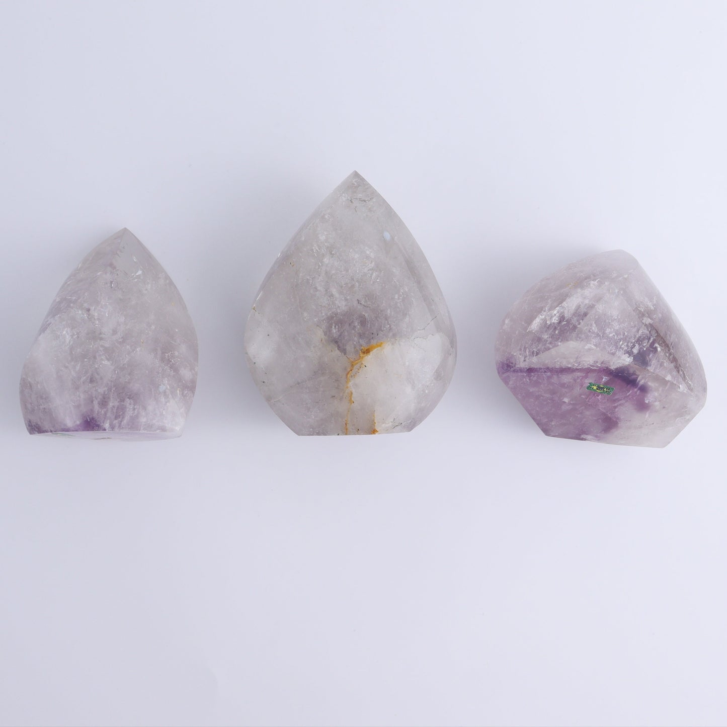 Imperfect Amethyst Flames Set of 3 - Expert Wholesale and Supplier of Wholesale Crystals & Bulk Gemstones, ["Amethyst","Brazil","flames"]