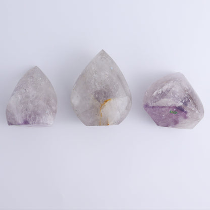 Imperfect Amethyst Flames Set of 3 - Expert Wholesale and Supplier of Wholesale Crystals & Bulk Gemstones, ["Amethyst","Brazil","flames"]