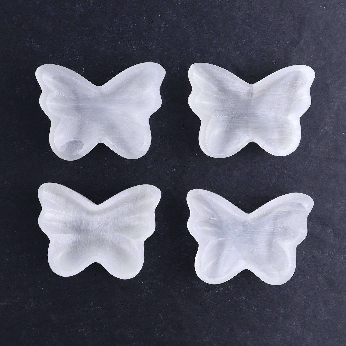 One Selenite (Satin Spar) Butterfly Bowl - Expert Wholesale and Supplier of Wholesale Crystals & Bulk Gemstones, ["Bowls","Butterfly","Morocco","Selenite"]