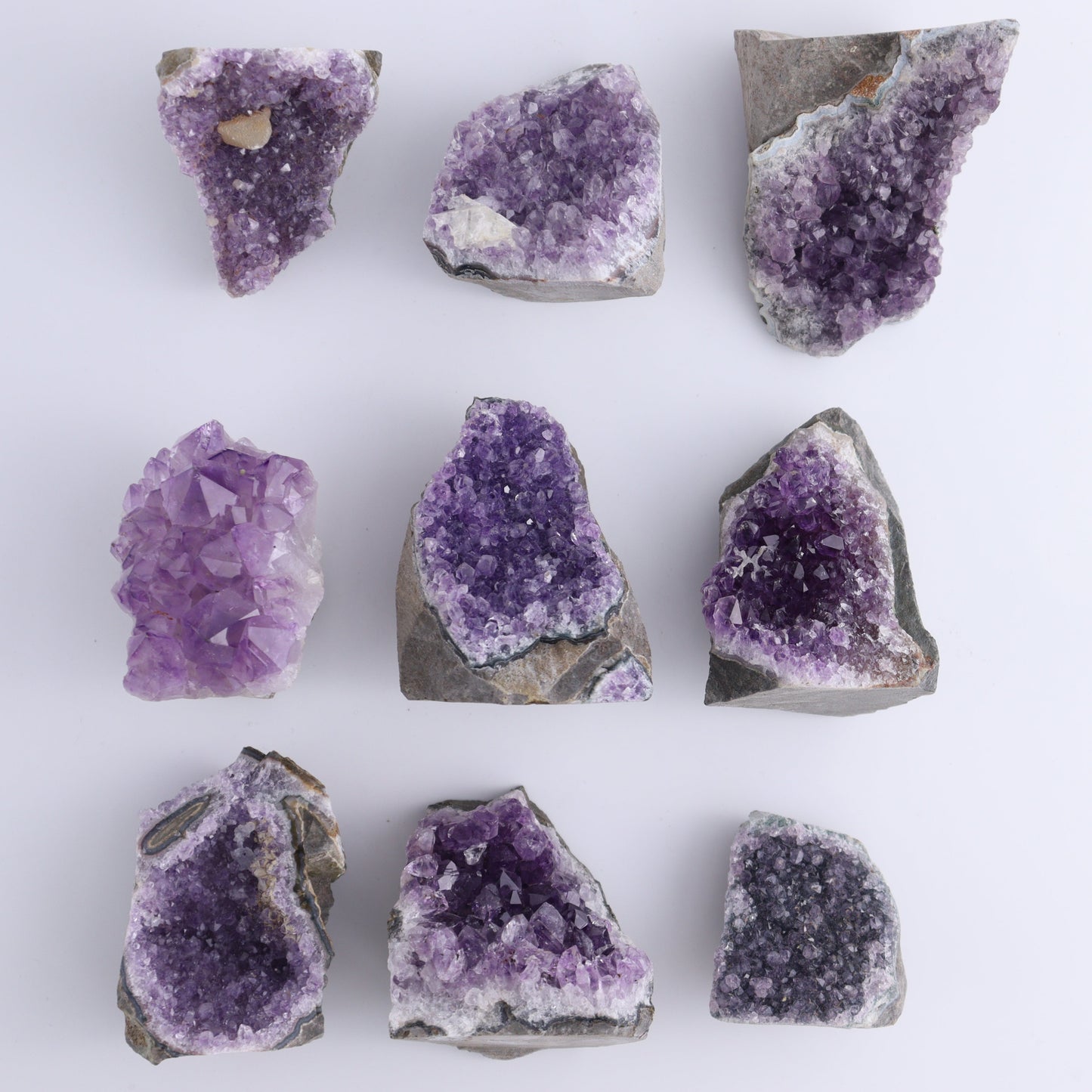 Amethyst Cut Bases Set of 24 - Expert Wholesale and Supplier of Wholesale Crystals & Bulk Gemstones, ["Amethyst","Cut Base","Freeforms"]
