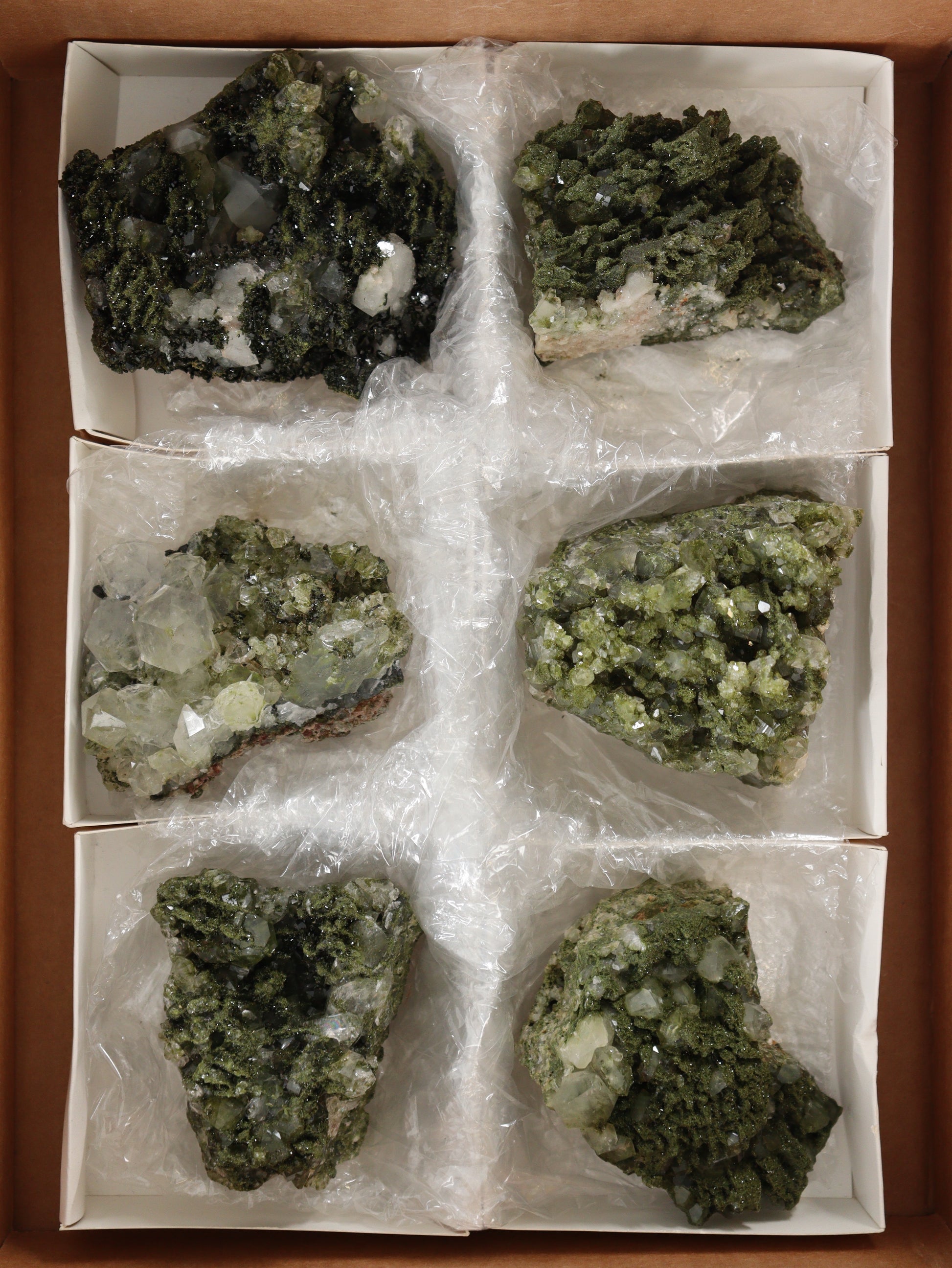 Epidote Flat Set of 6 - Expert Supplier of Wholesale Crystals & Bulk Gemstones