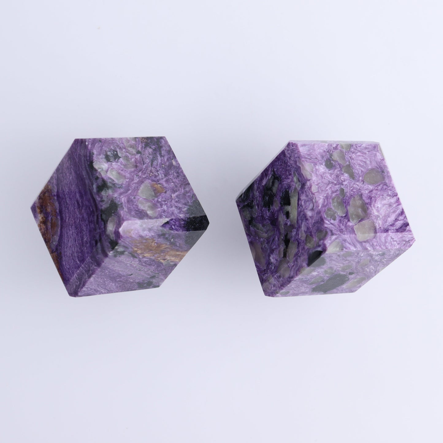 Charoite Cubes Set of 4 - Expert Wholesale and Supplier of Wholesale Crystals & Bulk Gemstones, ["Charoite","Cubes","Russia"]